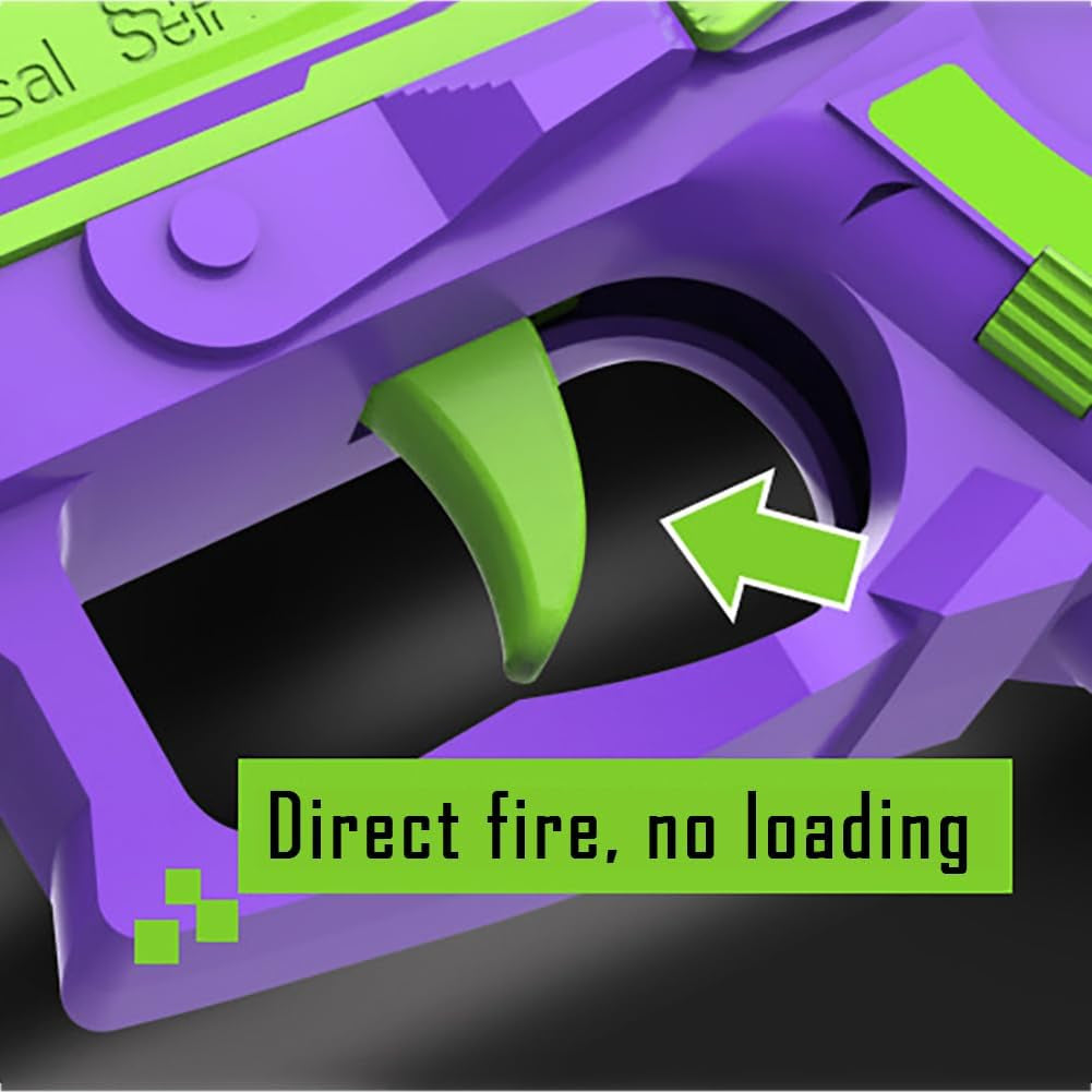 Shell Ejecting Toy Gun, Automatic Pull Back Action Education Model Toy for Kids Gifts