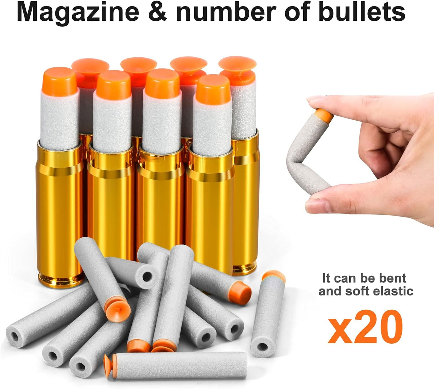 Shell Ejecting Shotgun Foam Blasters Realistic Pellet Soft Bullet Toy Gun Dart Sniper with Scope Rifle Fake Gun Shooting Game for Boys, Girls, Kids, and Adults Birthday Gift Age8-12