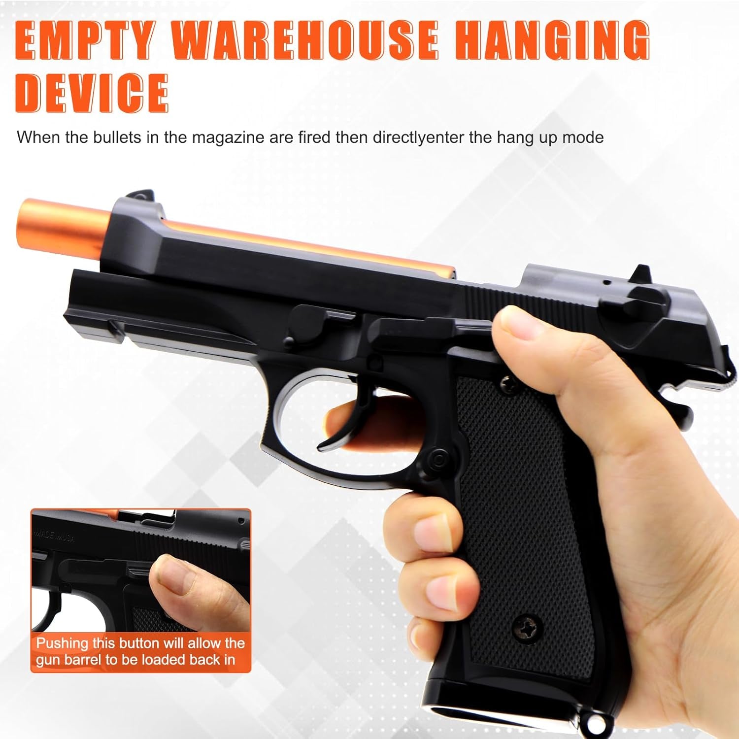 Automatic Shell Ejecting Toy Gun - 26-32FT Range, 2 Modes (Shooting & Fidget) with 2 Magazines, 18 Shells, 100 Foam Bullets - Safe Fun Idea Gifts for Brithday Christmas Halloween
