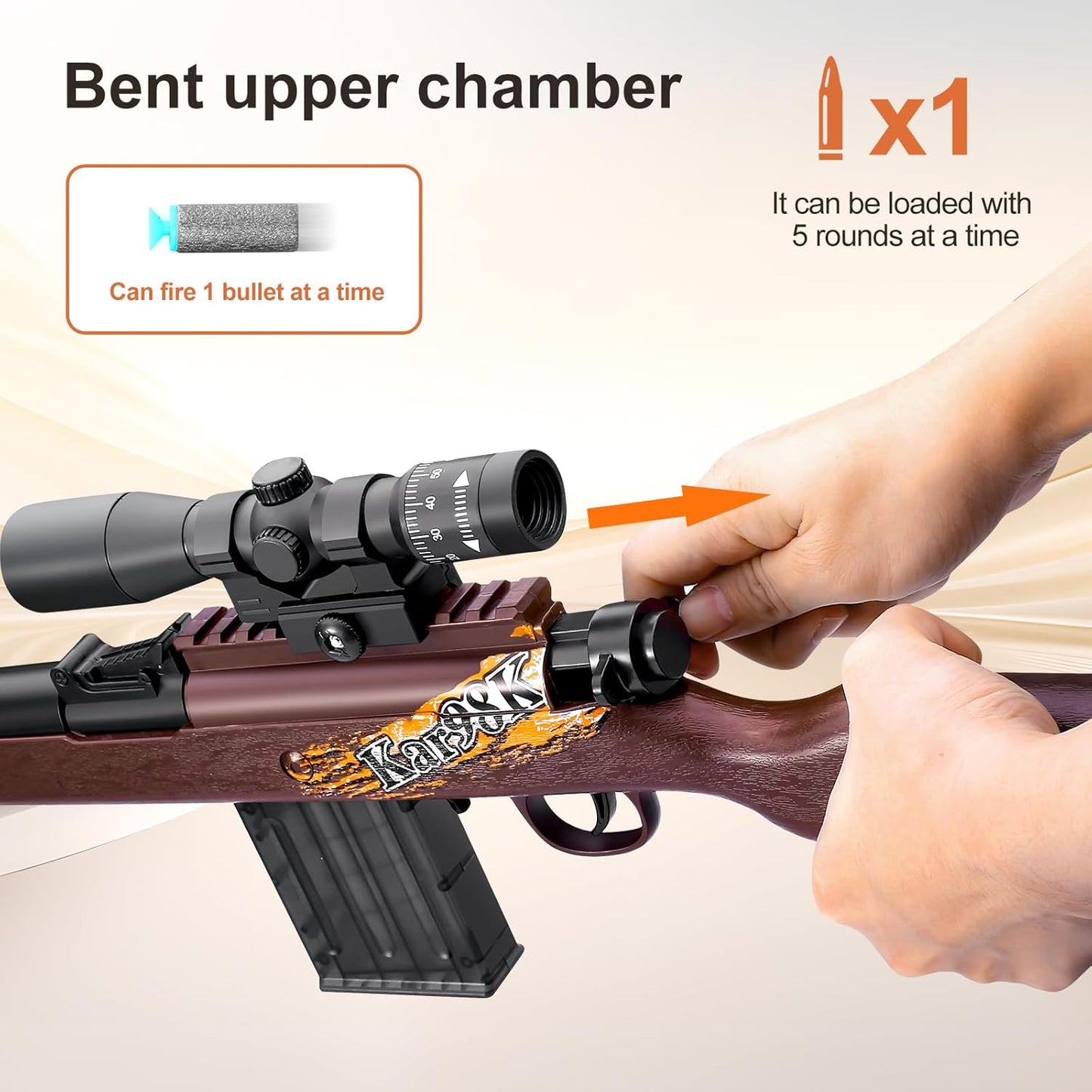 Shell Ejecting Kids with Foam Fake Shotgun Soft Bullet Toy Gun and for Realistic Dart Blaster Shooting Games Boys Birthday for Age8 9 10 12+ Year Old Kid Gift with Scope Sniper Rifle (Grain)