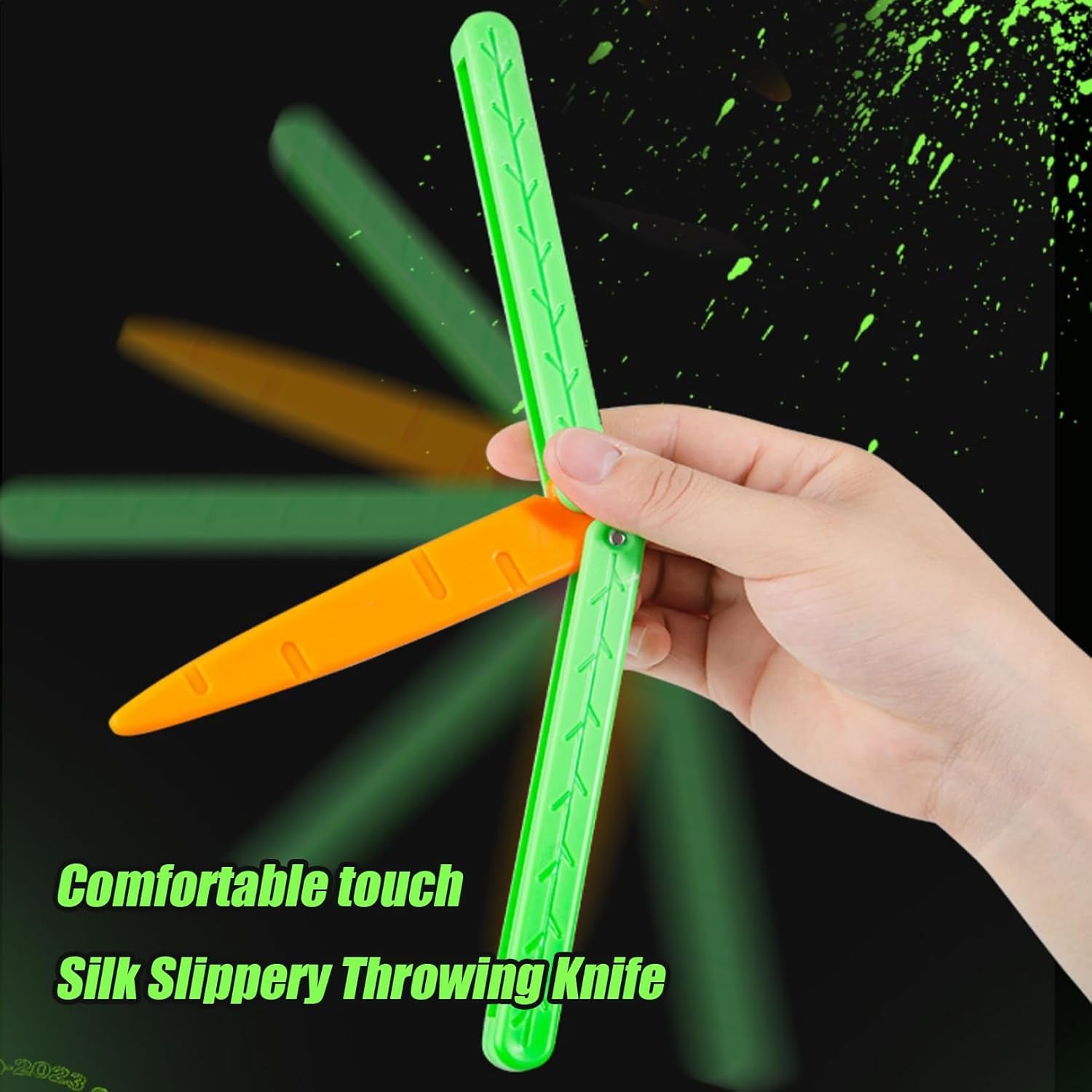 Carrot Knife Butterfly Knife Decompression Toy Butterfly Knife Practice Prop (Big+Small)