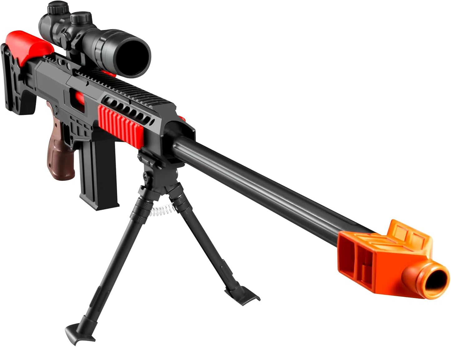Soft Bullet Toy Gun Sniper Rifle with Scope Realistic Barrel Shotgun Shell Ejecting Foam Blaster Gun Dart Pellet Shooting Game for Boys Teen Adult Gifts Age 8 10 12 Year Old (Black)