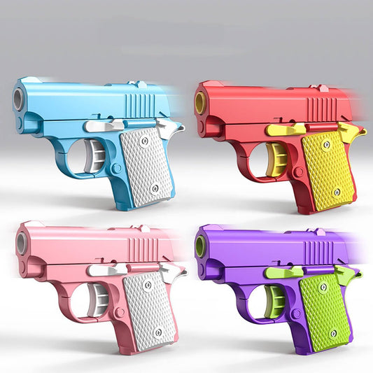 4 PCS Fidget Gun Toys, Kids Toys for Boys Age 3-5, Prizes for Kids Classroom, Party Favors for Kids, Stress Relief Sensory Fidget Toys for ADHD Anxiety Relief