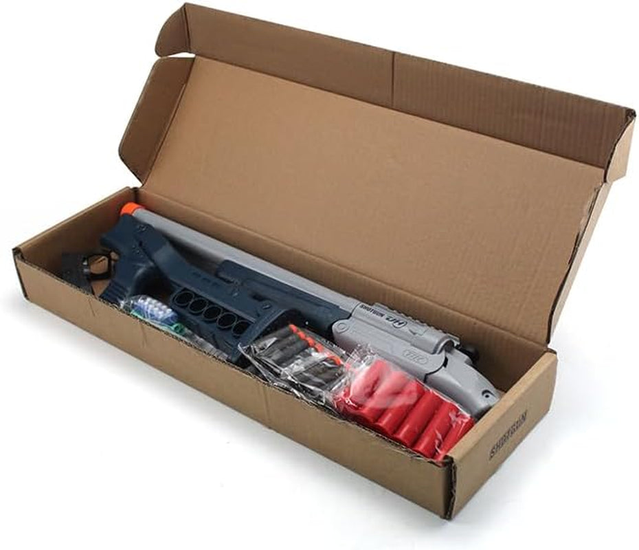 30 Inch Foam Blaster Shotgun with Double Barrel Soft Bullets Gun with Shell Ejecting 2 in 1 Foam Blaster Shotgun with Shell Casings 60 Foams Darts Gift for 14+ Years (1)