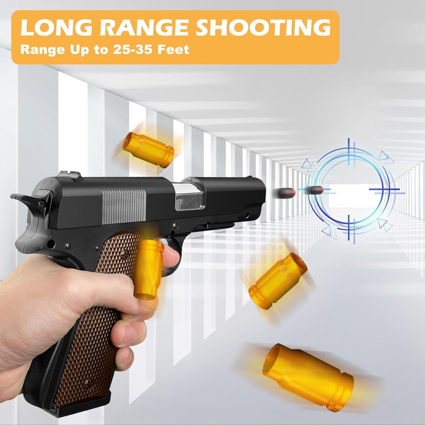 Toy Gun, Shell Ejecting Toy Gun with Soft Bullets, Educational Model Toy Pistol Shooting Game, Gifts for Kids Boys Girls