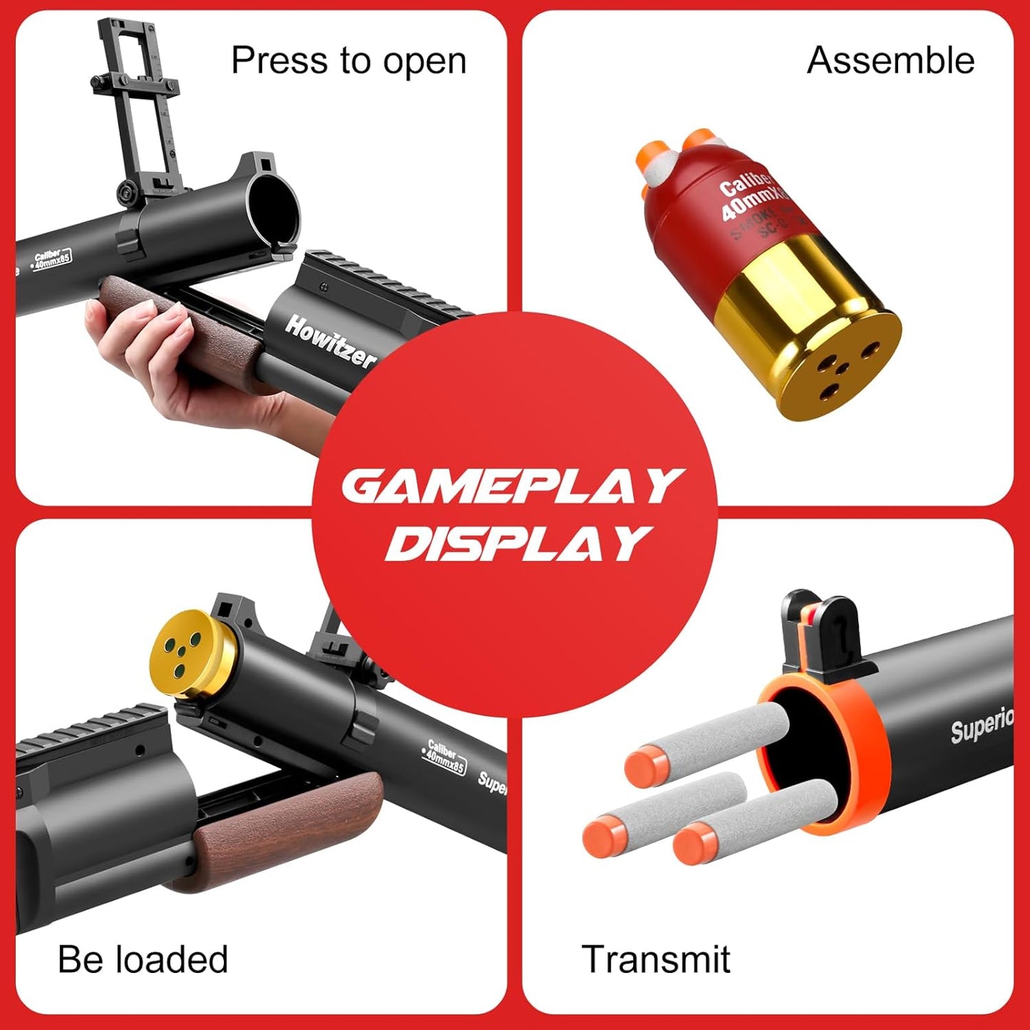 Shell Ejecting Soft Bullet Toy Gun Foam Pellet Blasters Dart Shotgun Rifle Launcher Cool Stuff with for Birthday Shooting Game Gifts for Boy Age 8+ 9 10 11 12 Year Old Kid Ideas (Grain)