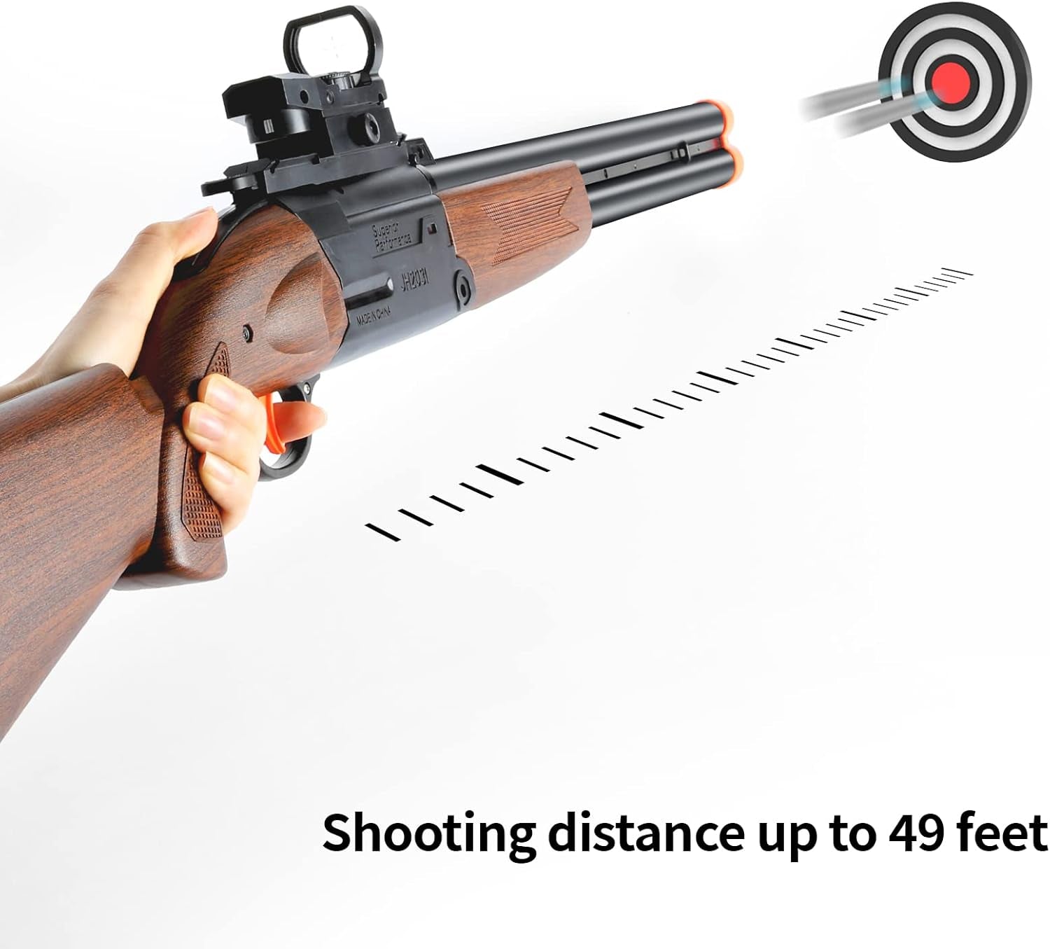 Toy Gun Rifle Long Double Barrel Shotgun Toys(37-Inch), Foam Blasters Toy Gun Shell Ejection Toy with Scope, Toy Guns for Ages 6 7 8-14+ Boys