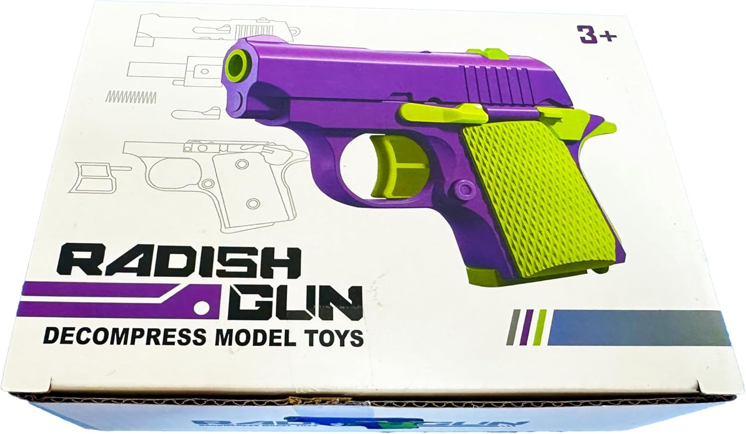 Fidget Gun Toys, Kids Toys for Boys Age 3-5, Prizes for Kids Classroom, Party Favors for Kids, Stress Relief Sensory Fidget Toys for ADHD Anxiety Relief(Red/Yellow)