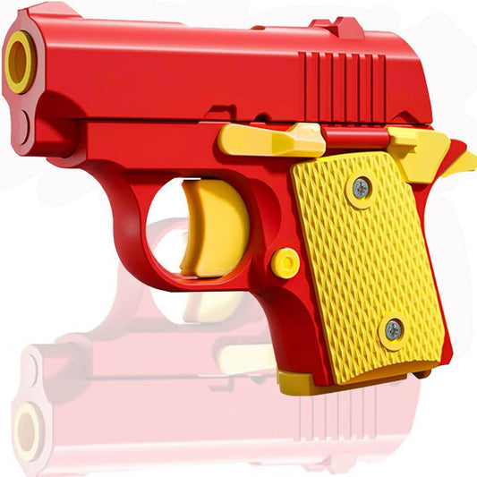 Fidget Gun Toys, Kids Toys for Boys Age 3-5, Prizes for Kids Classroom, Party Favors for Kids, Stress Relief Sensory Fidget Toys for ADHD Anxiety Relief(Red/Yellow)