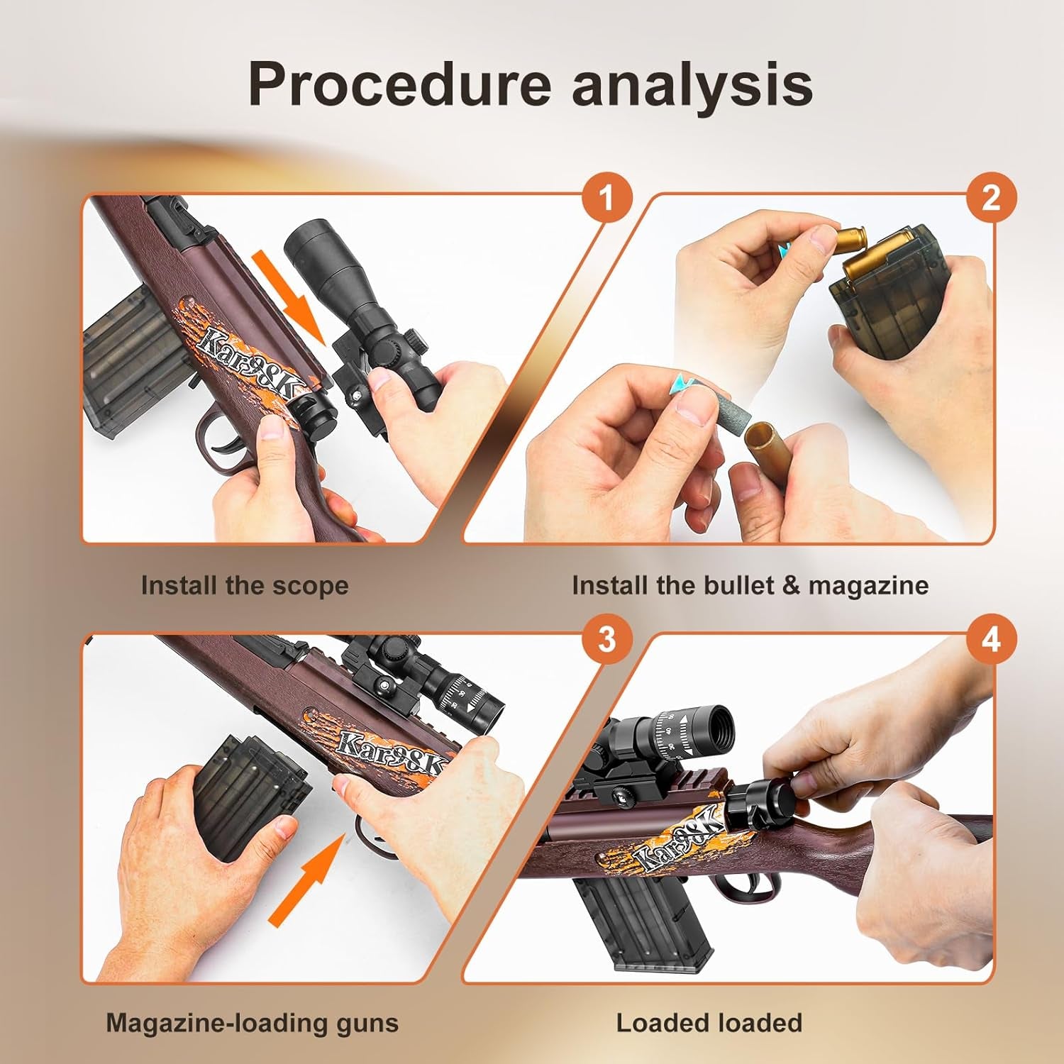 Shell Ejecting Kids with Foam Fake Shotgun Soft Bullet Toy Gun and for Realistic Dart Blaster Shooting Games Boys Birthday for Age8 9 10 12+ Year Old Kid Gift with Scope Sniper Rifle (Grain)