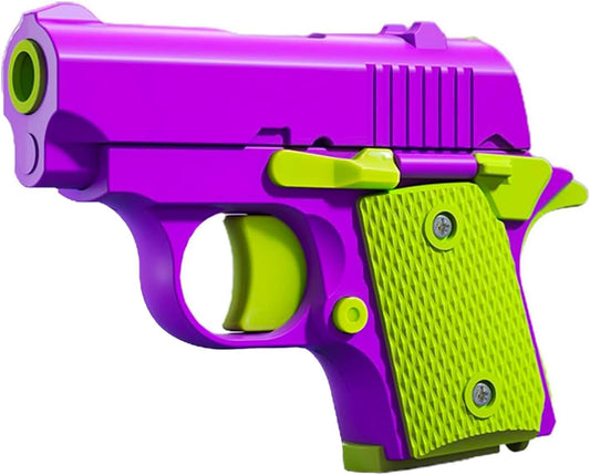 Fidget Gun Toys,Fidget Sensory Toys,Stress Relief for Adults, Suitable for Relieving ADHD, Anxiety, Best Gift for Adults and Kids(Purple/Green)
